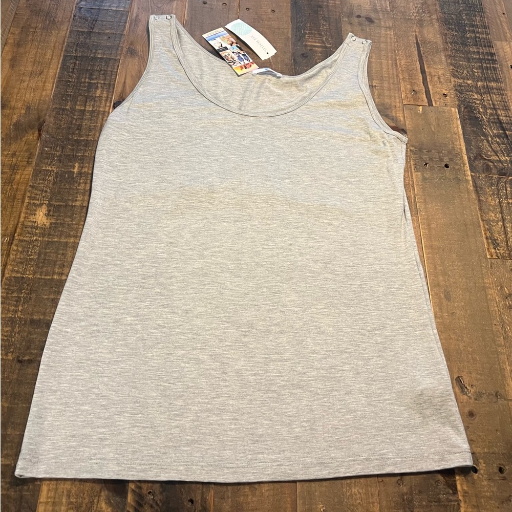 Bun Maternity Heather gray Nursing Tank New size extra large